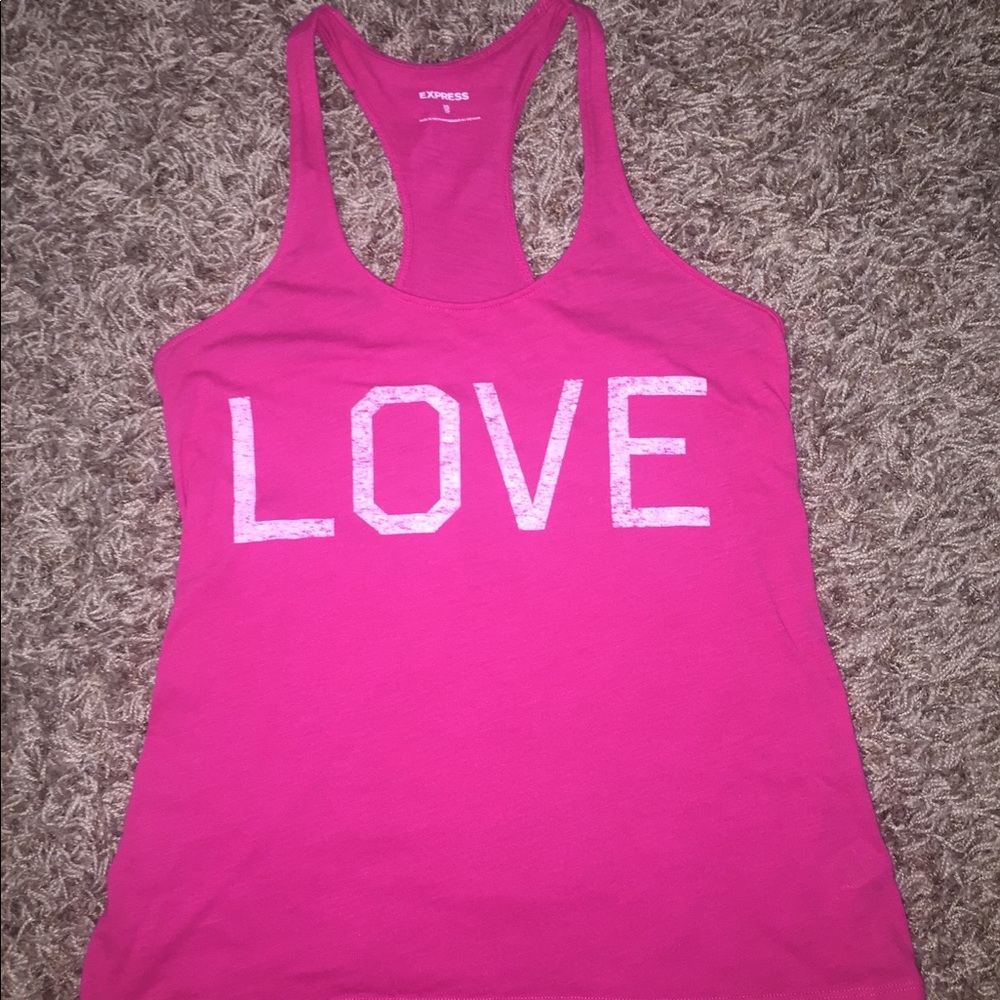 Hot pink Express tank top